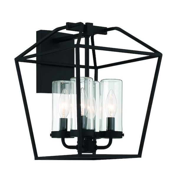 Eurofase Ren Transitional 16" Square Outdoor 1-Light Post Light, Satin Black/Opal White Glass 41958-018 - main